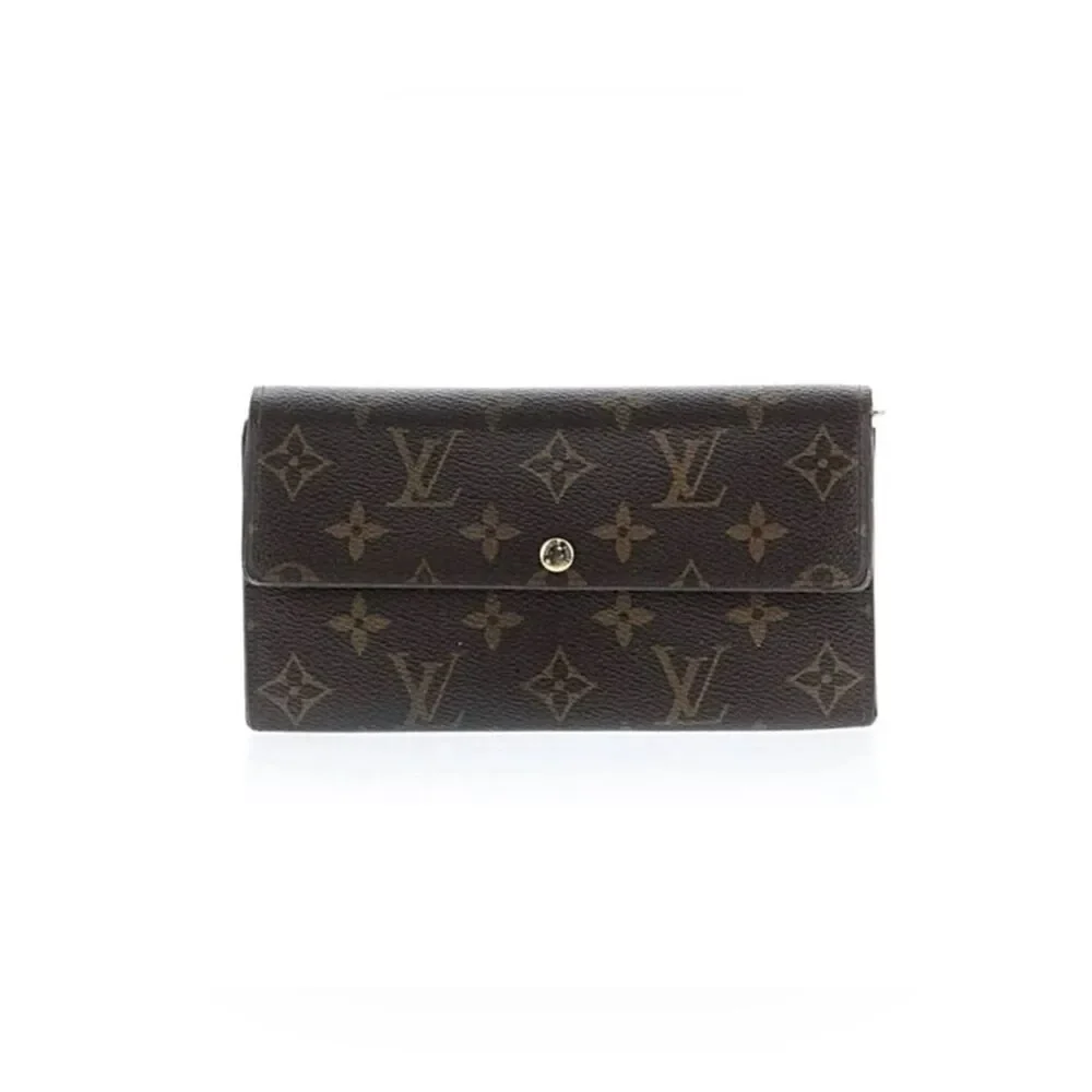 Authentic Louis Vuitton Brown Sarah Long Wallet.